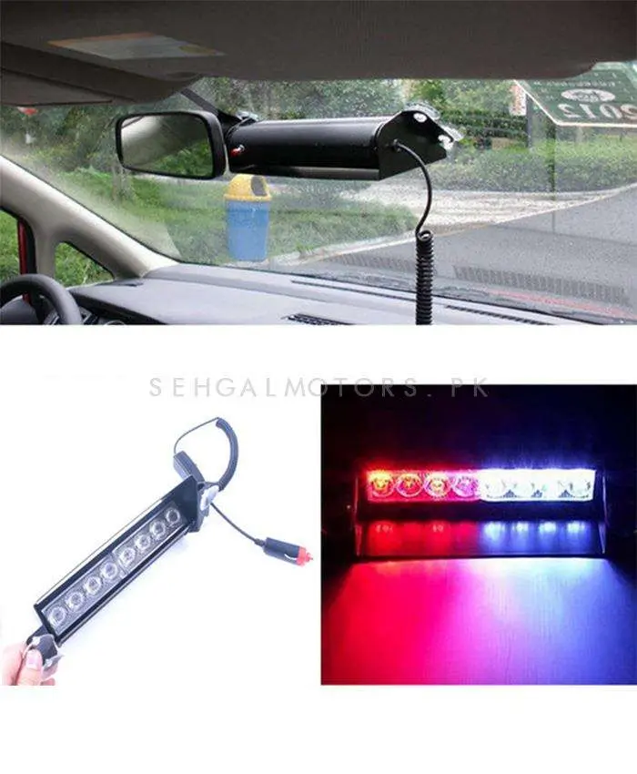 Police Red & Blue Led Flasher Light For Dashboard 2