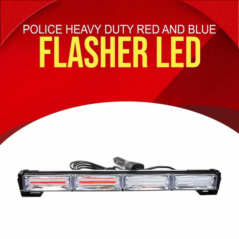 Police Red & Blue Led Wired Flasher Light (18 Inches) 1