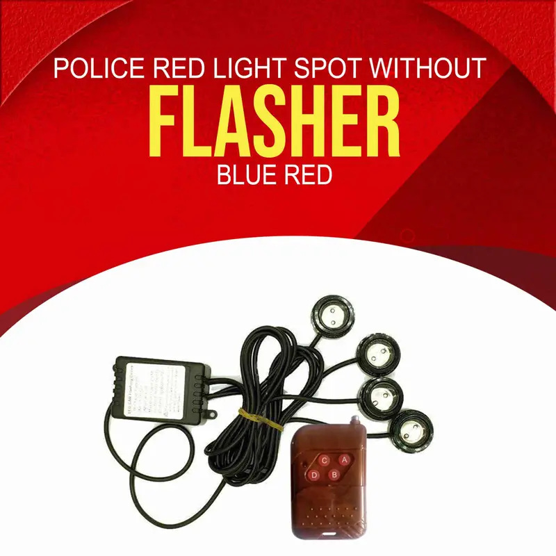 Police Red Light Spot Without Flasher With Remote Blue Red 1