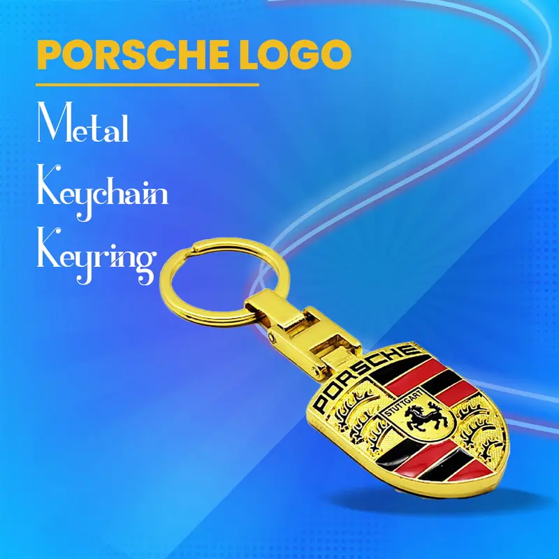 Porsche Logo Metal Keychain Keyring 1