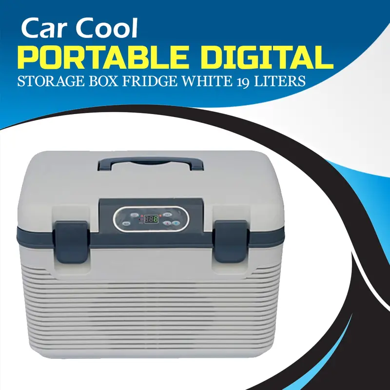 Portable Digital Car Cool Storage Box Fridge White 19 Liters - Code 14364 1