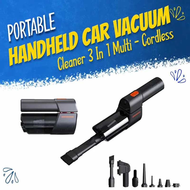 Portable Handheld Car Vacuum Cleaner 3 In 1 Multi - Cordless Vacuum, 16000 Pa 1