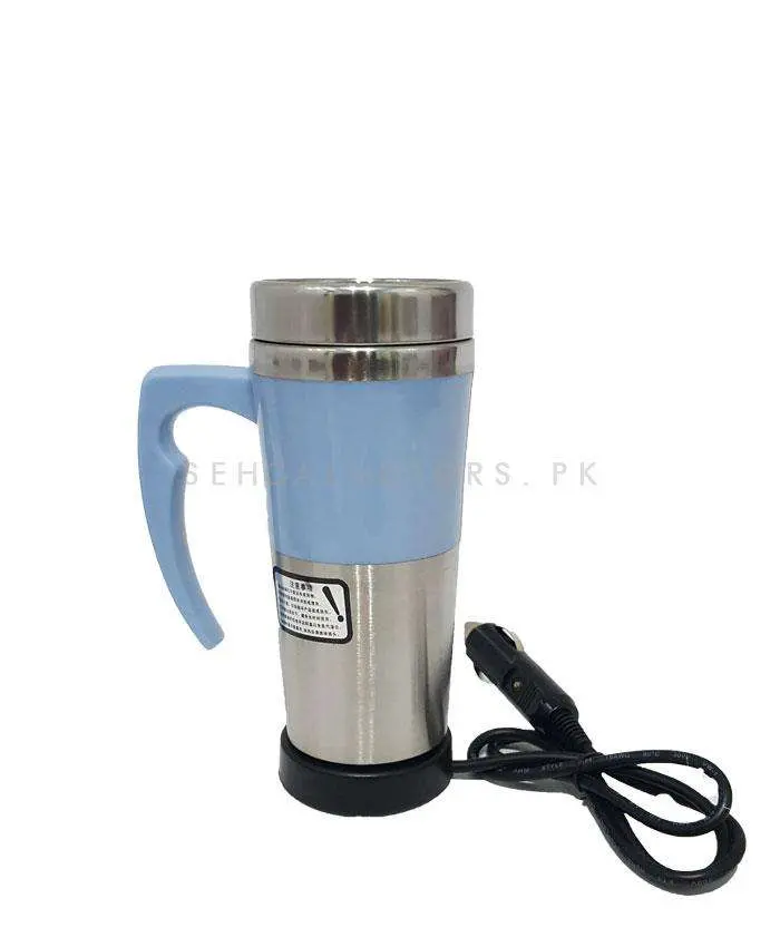 Premium Heated Car Electric Kettle Cup - Stainless Steel | 12V Socket Powered | Heat Retention 2