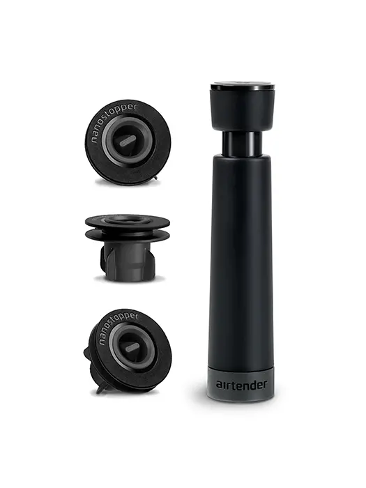 Préserveur De Vin Avec Pompe Et 3 Bouchons Nanostopper- Airtender 1