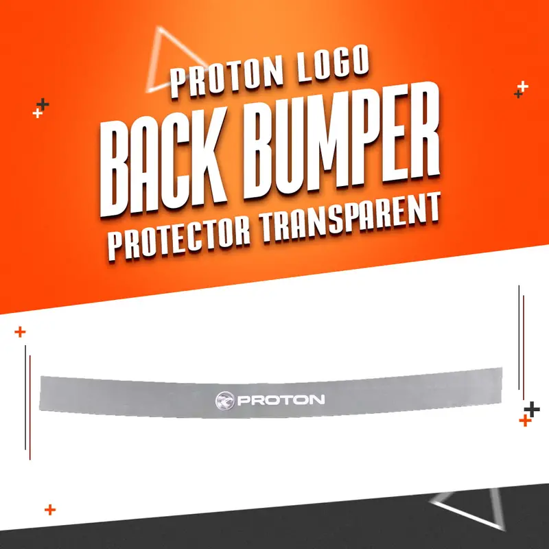 Proton Logo Back Bumper Protector Transparent 1