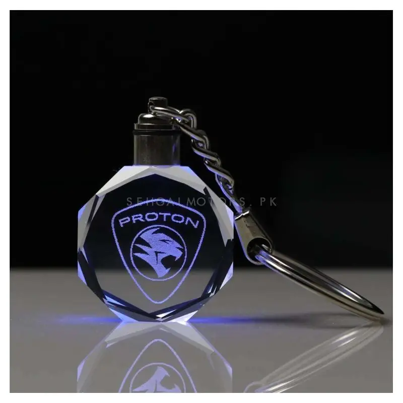 Proton Logo Led Crystal Key Chain Ring 2
