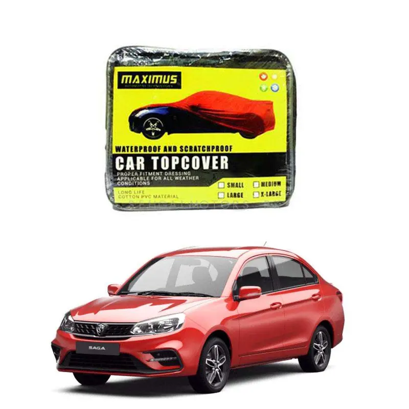 Proton Saga Maximus Non Woven Car Top Cover 2021 - 2025 - - Scratchproof And Waterproof  - Without Belt 1