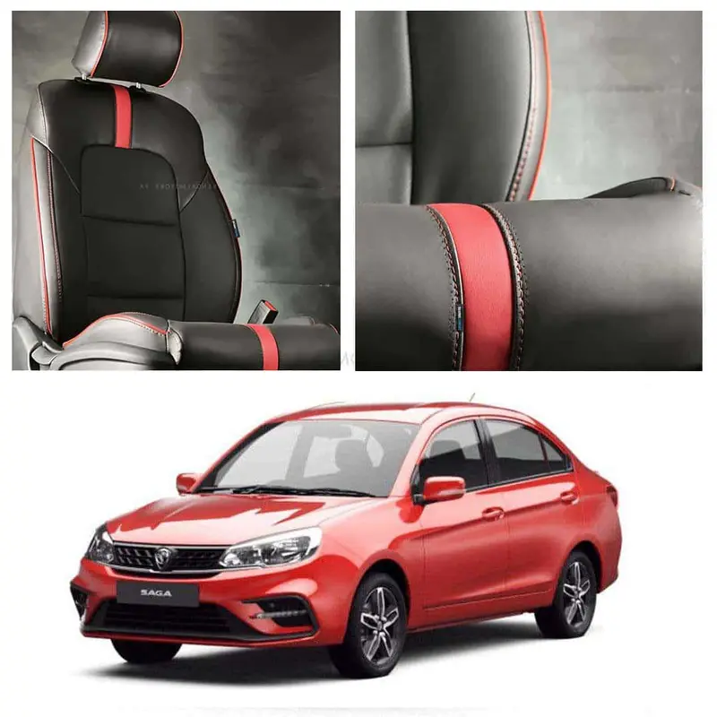 Proton Saga Type R Black Red Seat Covers 2021 - 2025 1