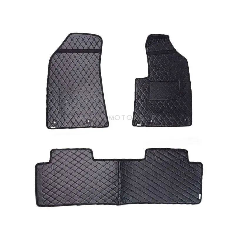 Proton X70 7D Eco Floor Mats Black Stitched Multi Color Thread 3 Pcs 2021 - 2025 2