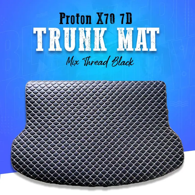 Proton X70 7D Trunk Mat Mix Thread Black 2021 - 2025 1