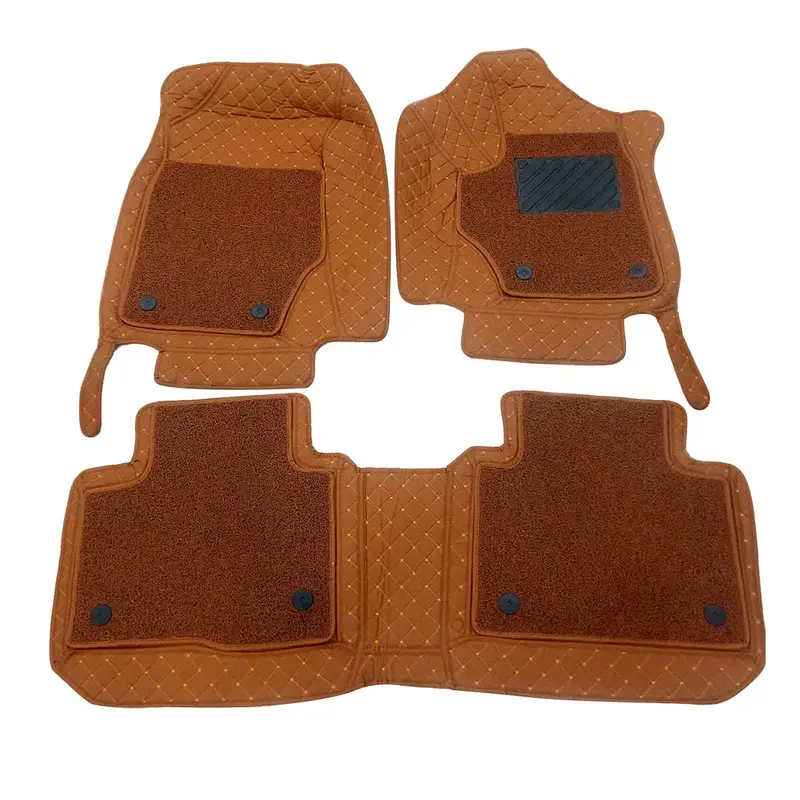 Proton X70 9D Floor Mats Mix Thread Brown With Brown Grass 3 Pcs 2021 - 2025 2