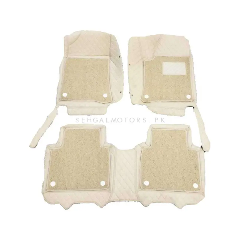 Proton X70 9D Floor Mix Thread Mats Grass 3 Pcs 2021 - 2025 - Beige With Beige 2