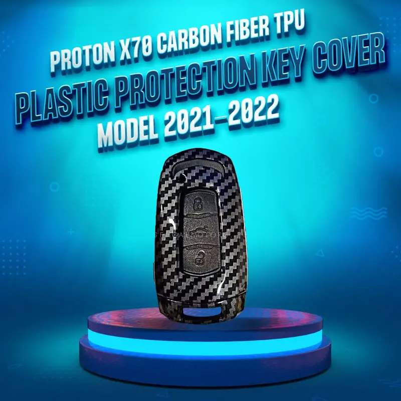 Proton X70 Plastic Protection Key Cover Carbon Fiber 2021 - 2025 - With Black Pvc - Full Cover Remote Case Keyless Protector Jacket 1
