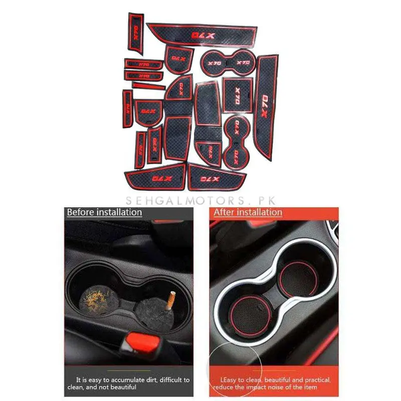Proton X70 Pvc Interior Mats Red 2020 - 2025 2