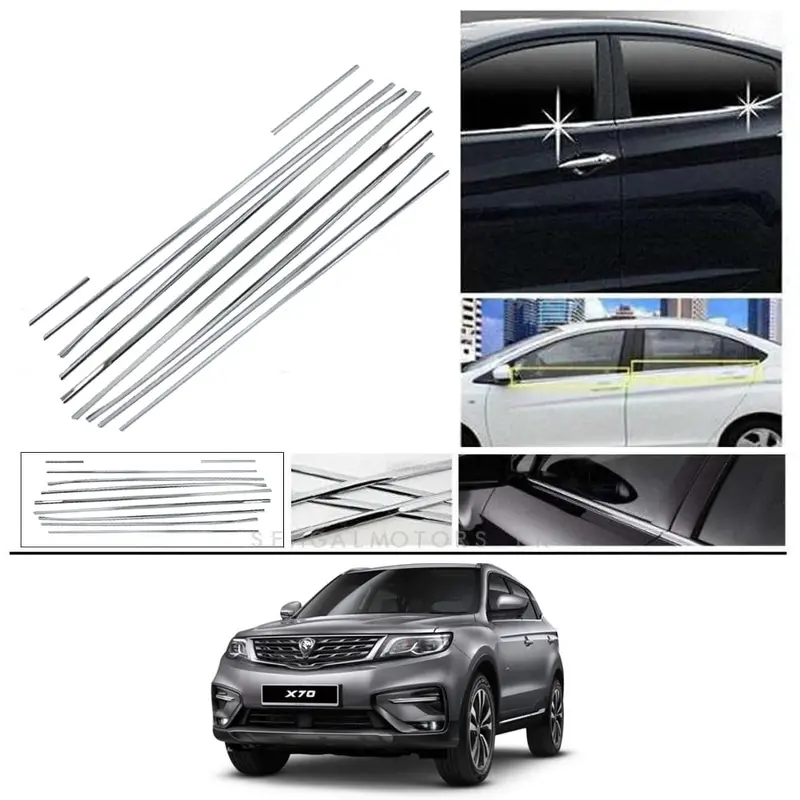 Proton X70 Window Chrome Weather Strips 10 Pcs 2021 - 2025 1