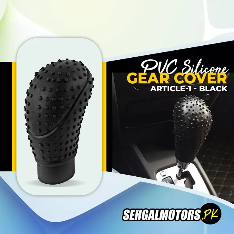 Pvc Silicone Gear Cover Article-1 - Black Color - Car Shifter Boot Cover | Cloth Gear Sleeve | Car Gear Shift Collar | Gear Shift Boot Cover | 1