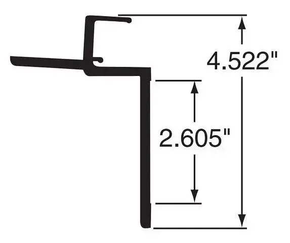 Rail Top Side Alum Vs2dx 624.06 Ut1-6650-179 1