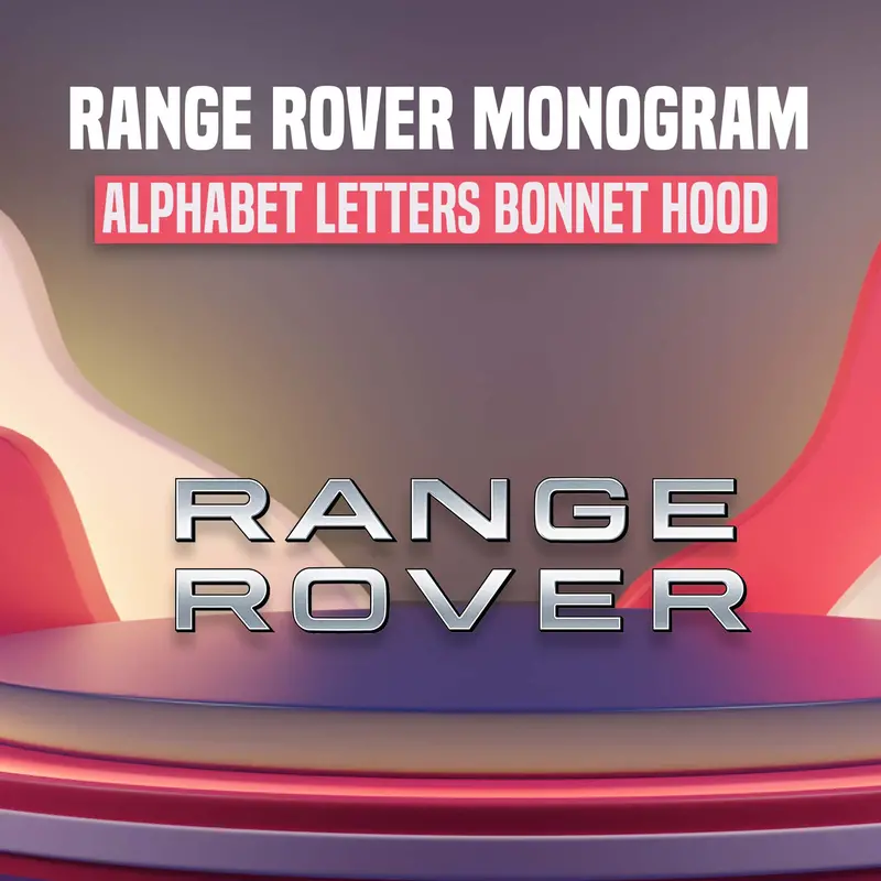 Range Rover Alphabet Letters Bonnet Hood Logo Chrome 1