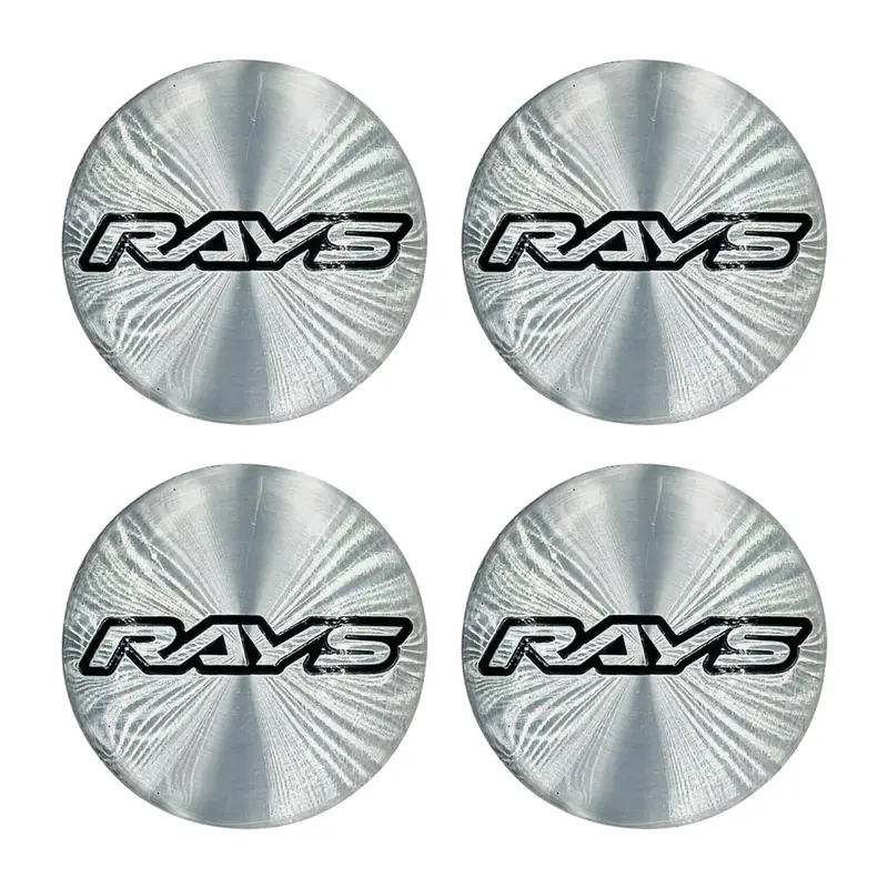 Rays Wheel Cap Logo Full Chrome Center Hub Badge Sticker - 4 Pcs 2