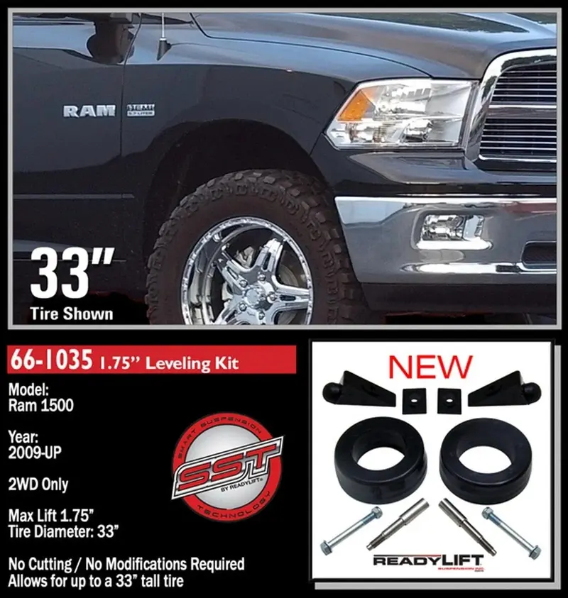 Readylift 66-1035 Front Leveling Kit Fits 09-11 1500 Ram 1500 2