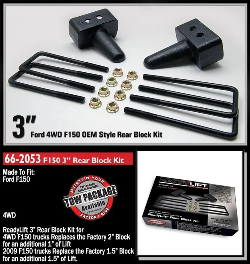 Readylift 66-2053 Rear Block Kit Fits 04-20 F-150 2