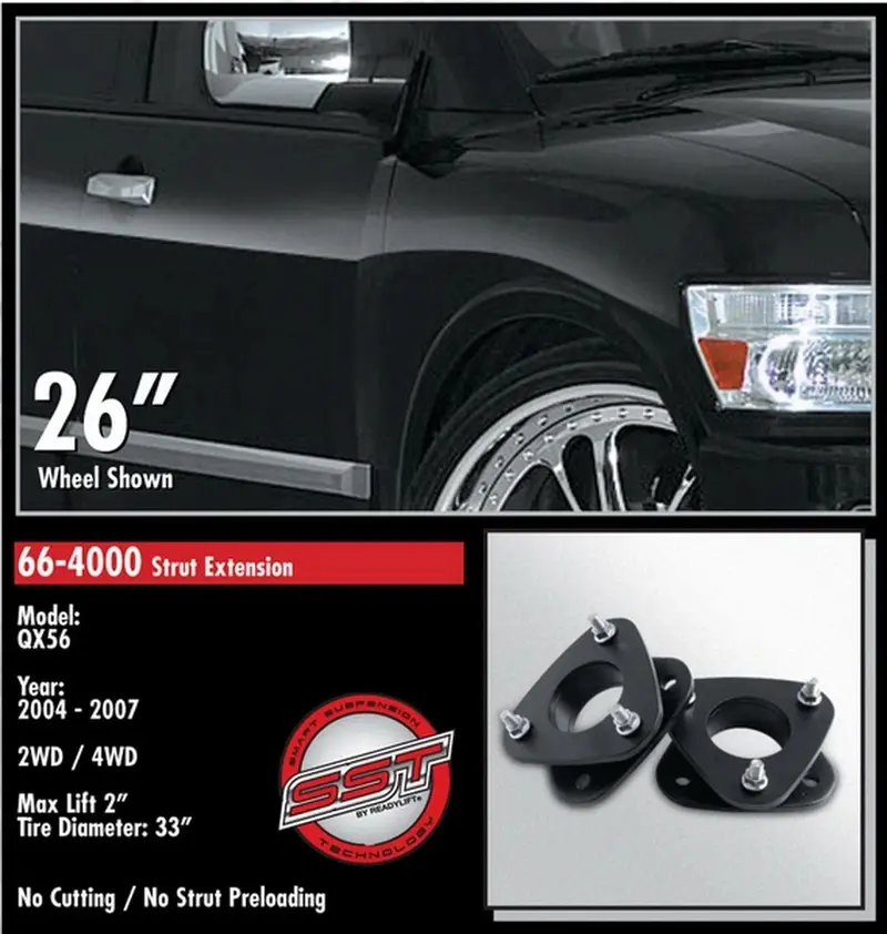 Readylift 66-4000 Front Leveling Kit Fits Armada Armada (Pathfinder) Qx56 Titan 2