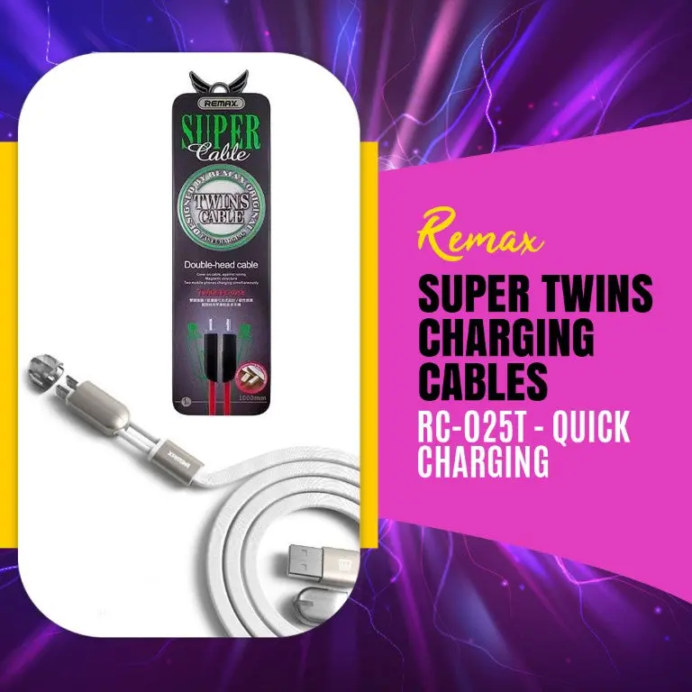 Remax Super Twins Charging Cables Multi - Rc-025T - Quick Charging Data Cables | Charging Cable | Mobile Cable 1