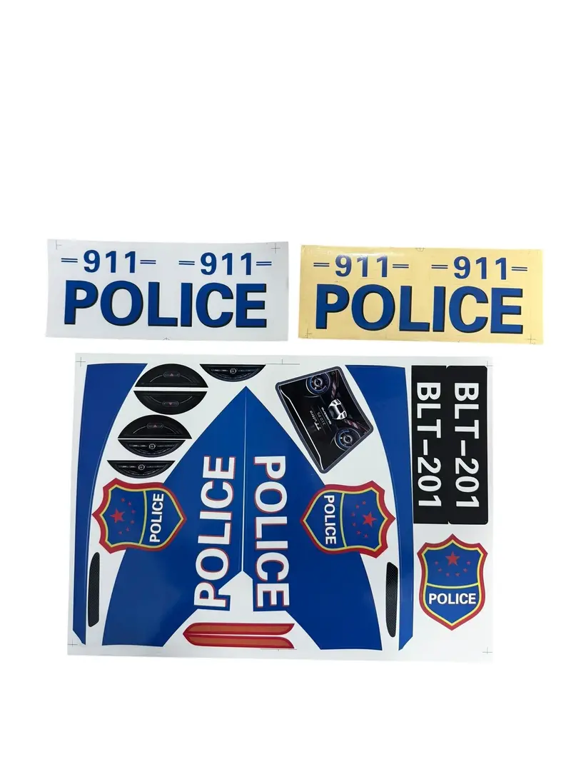 Replacement Stickers For Kids Ride On's - Police Cars - 139-2303 1