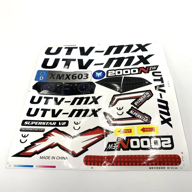 Replacement Stickers For Kids Ride On's - Utv 2 Seater - 139-1014 1