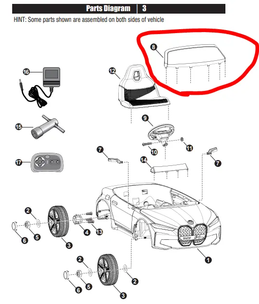 Replacement Windscreen For Kids Ride On's - Bmw I4 Licensed - 137-1779 1