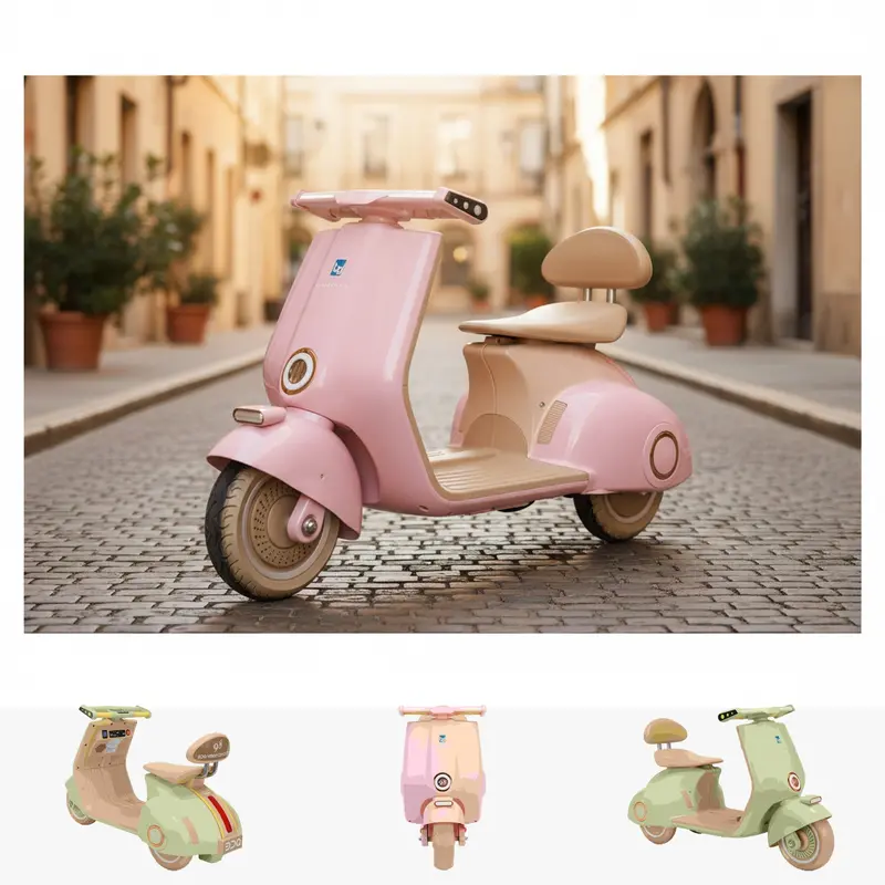 Retro Mod Cruiser 12V Kids Ride On Scooter 1
