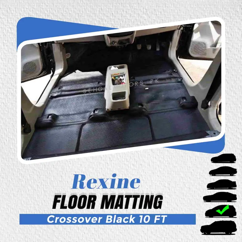 Rexine Floor Matting Crossover Black 10 Ft 1