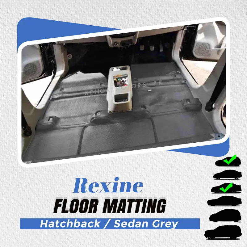 Rexine Floor Matting Hatchback / Sedan Grey 1