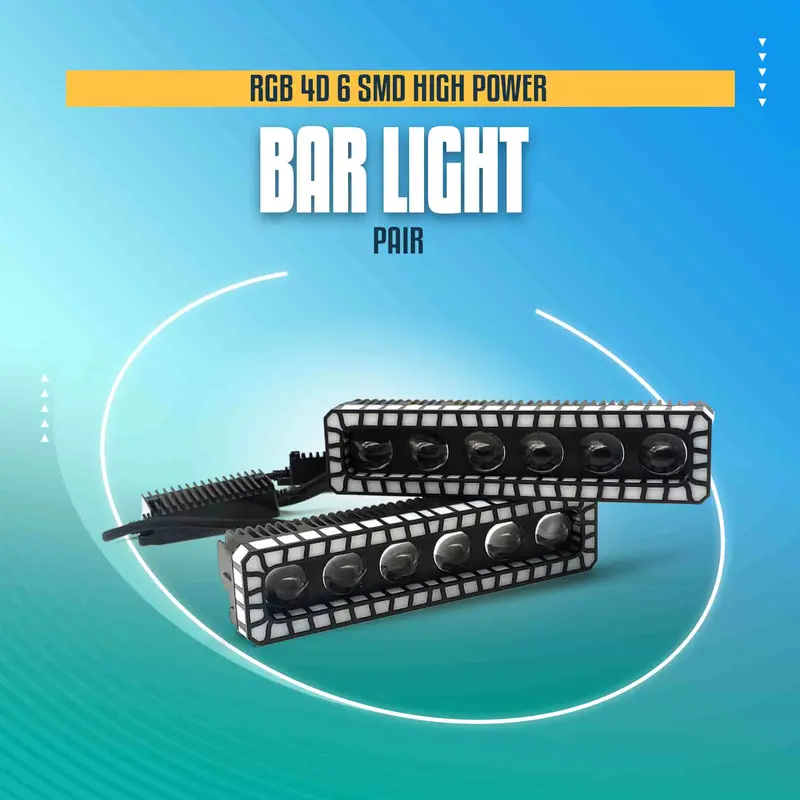 Rgb 4D 6 Smd High Power Bar Light Pair - 5.08 Cm 1