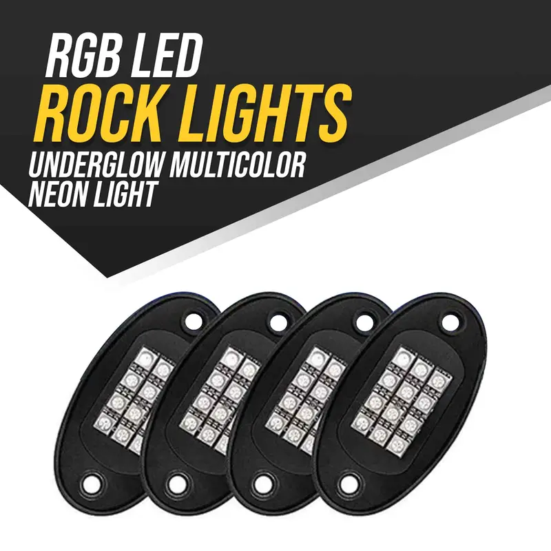 Rgb Led Rock Lights Underglow Multicolor Neon Light With App Control 1