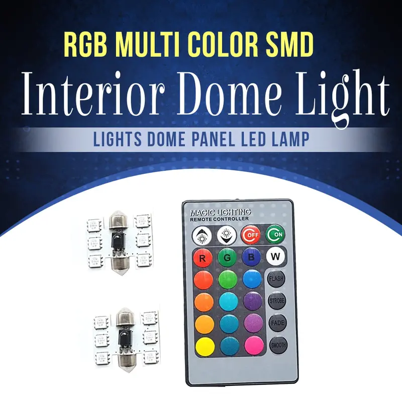 Rgb Multi Color Smd Interior Dome Light - Car Vehicle Interior Lights Dome Panel Led Lamp |  Reading Lamp Map 1