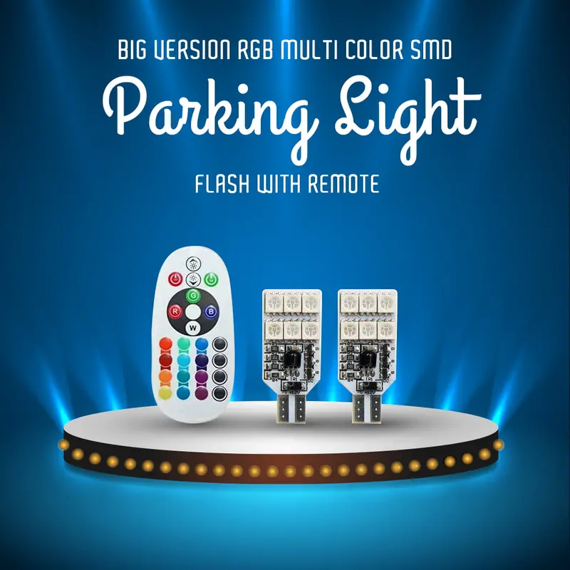 Rgb Parking Smd Light Multi Color With Remote Control - Light Flash | Led Light Bulb For Parking 1