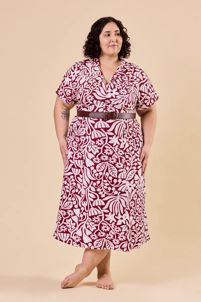 Robe Midi À Col Chemise - Camélia 1
