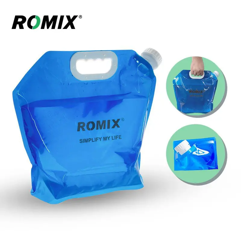 Romix Rh46 Blue Environmentally Outdoor Travel Folding Large Water Bag - Transparent Foldable Drinking Containers Tank 2