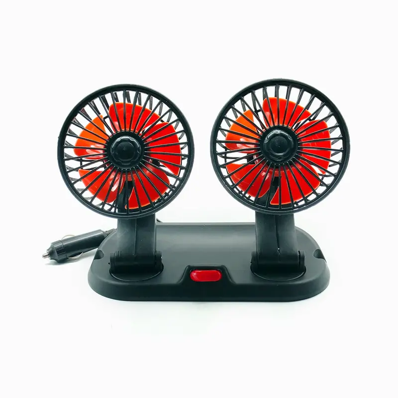 Rotatable Dual Speed Car Electric Fan - Car Double Fan For Dashboard | Universal Dual Fan 2
