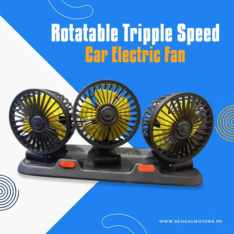 Rotatable Tripple Speed Car Electric Tripple Fan For Dashboard 1