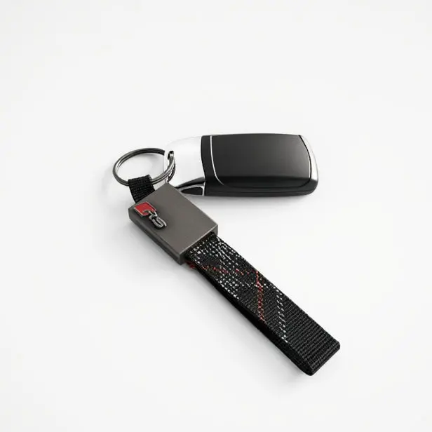 Rs Logo Luxury Slim Style Fabric Keychain 2