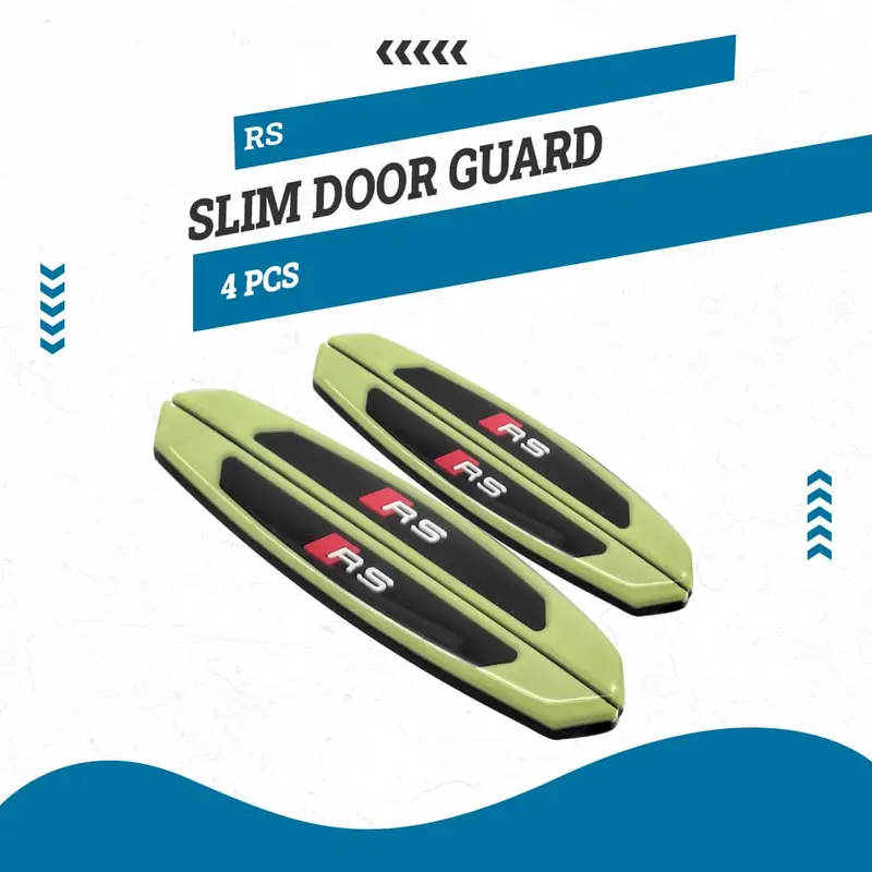 Rs Slim Door Guard 4 Pcs - Green Black - Edge Protection Anti-Scratch Buffer Strip 1