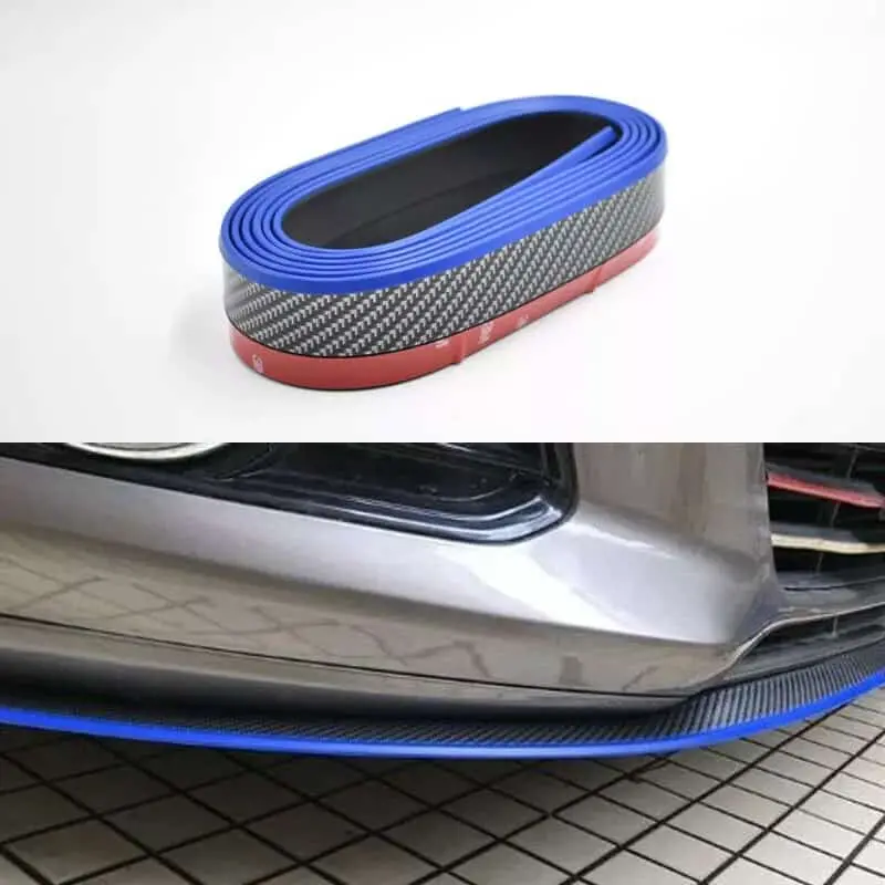 Rubber Lip Protector Carbon Fiber Black With Blue Tip 1