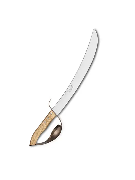 Sabre À Champagne Design (Chêne Avec Garde Bronze Et Socle) - Claude Dozorme 2