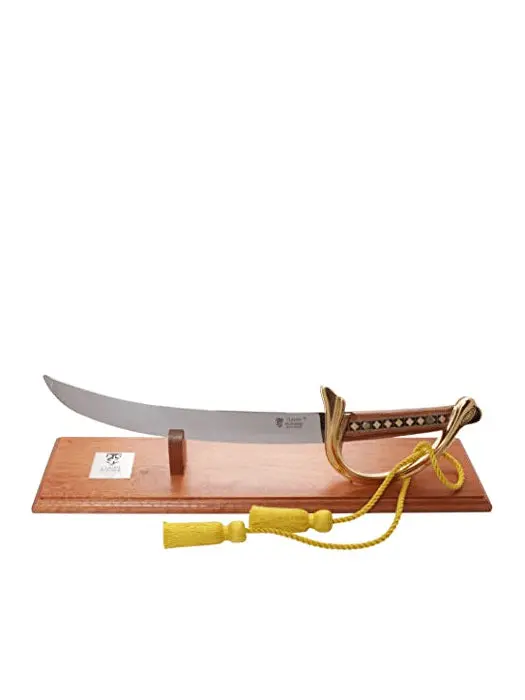 Sabre À Champagne Kellerman Avec Manche En Marqueterie Et Socle - Claude Dozorme 1
