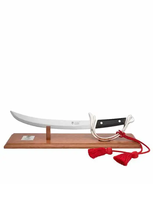 Sabre À Champagne Mac Mehon Avec Manche Noir Et Socle - Claude Dozorme 1