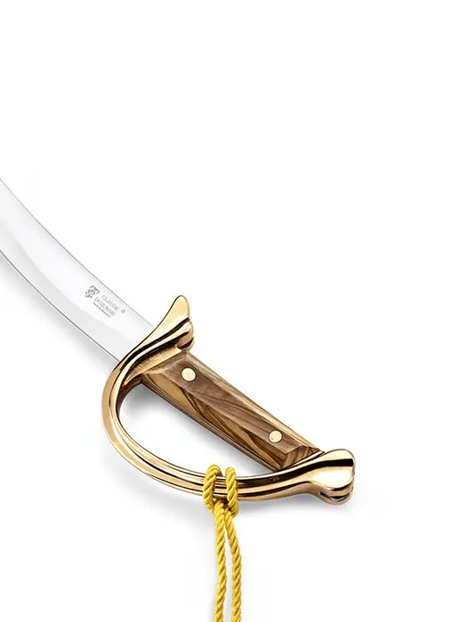 Sabre À Champagne Napoléon Avec Manche En Olivier Et Socle - Claude Dozorme 1