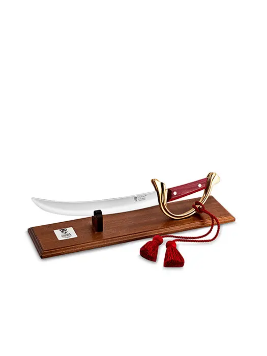 Sabre À Champagne Ney Avec Manche Rouge Et Socle - Claude Dozorme 1