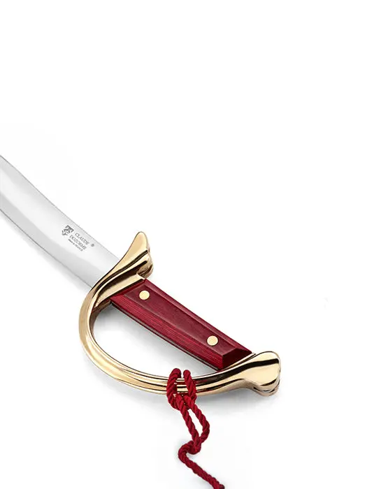 Sabre À Champagne Ney Avec Manche Rouge Et Socle - Claude Dozorme 2